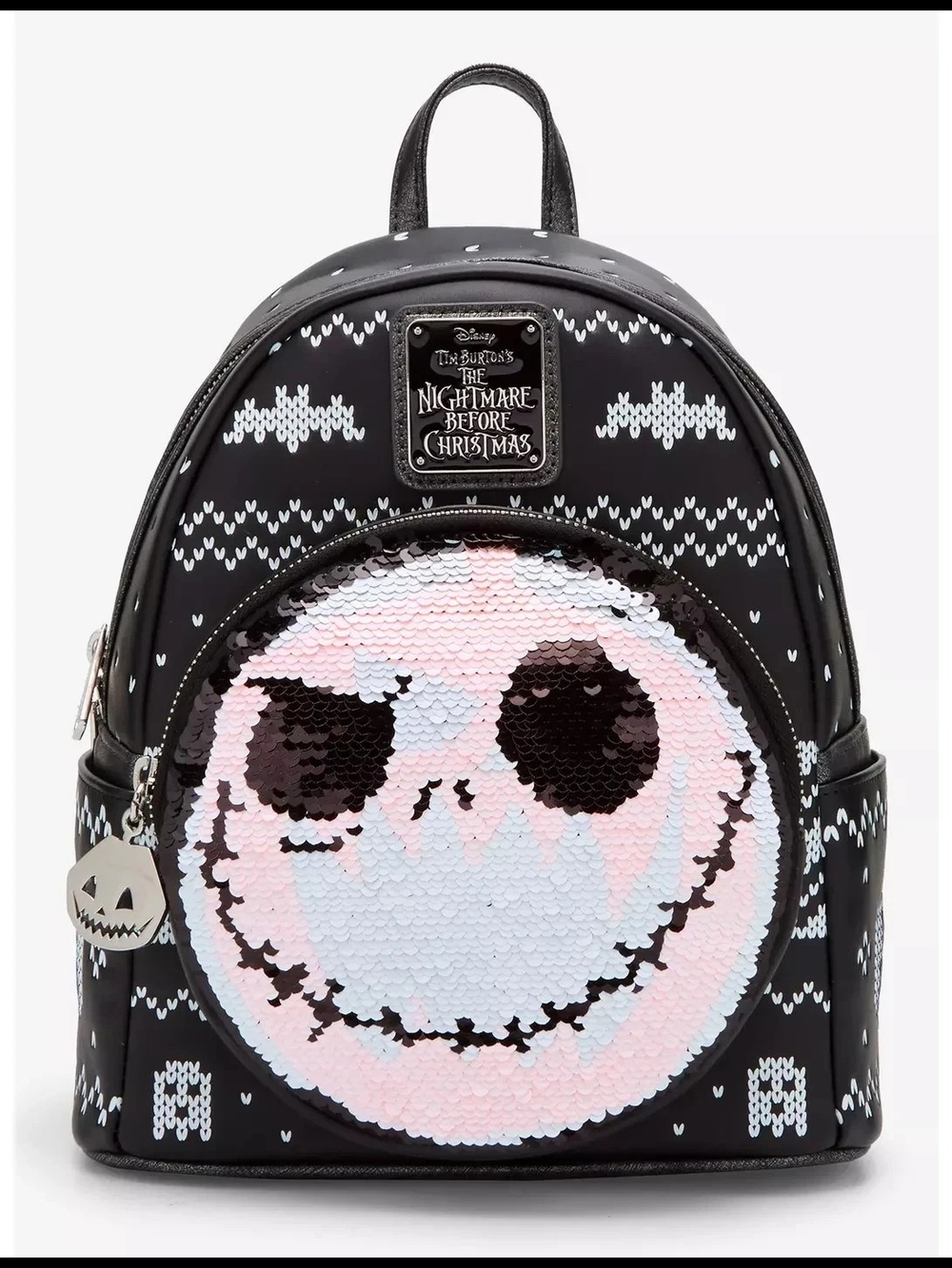 Loungefly The Nightmare Before Christmas Jack Reversible Sequins Mini Backpack